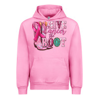 Fuchsia Pink give cancer the boot Urban Hoodie - NancyCooperArtShop