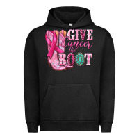 Pigment Black give cancer the boot Urban Hoodie - NancyCooperArtShop