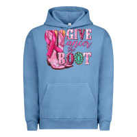 Pigment Pebble Blue give cancer the boot Urban Hoodie - NancyCooperArtShop