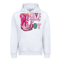 White give cancer the boot Urban Hoodie - NancyCooperArtShop