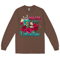 Chestnut my cat is my valentine Long Sleeve Tee - AdoDesignShop
