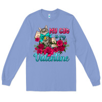 Colony Blue my cat is my valentine Long Sleeve Tee - AdoDesignShop