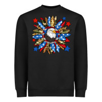 Black American flag sunflower Heavyweight Sweatshirt - Neo Western