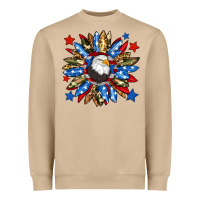 Mushroom American flag sunflower Heavyweight Sweatshirt - Neo Western