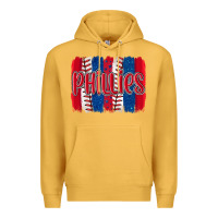 Mustard phillies baseball team spirit brushstrokes Premium Hoodie - Artiststas