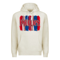 Oatmeal Heather phillies baseball team spirit brushstrokes Premium Hoodie - Artiststas