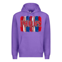 Purple phillies baseball team spirit brushstrokes Premium Hoodie - Artiststas