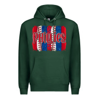 Sports Green phillies baseball team spirit brushstrokes Premium Hoodie - Artiststas