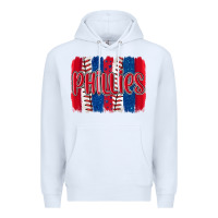 White phillies baseball team spirit brushstrokes Premium Hoodie - Artiststas