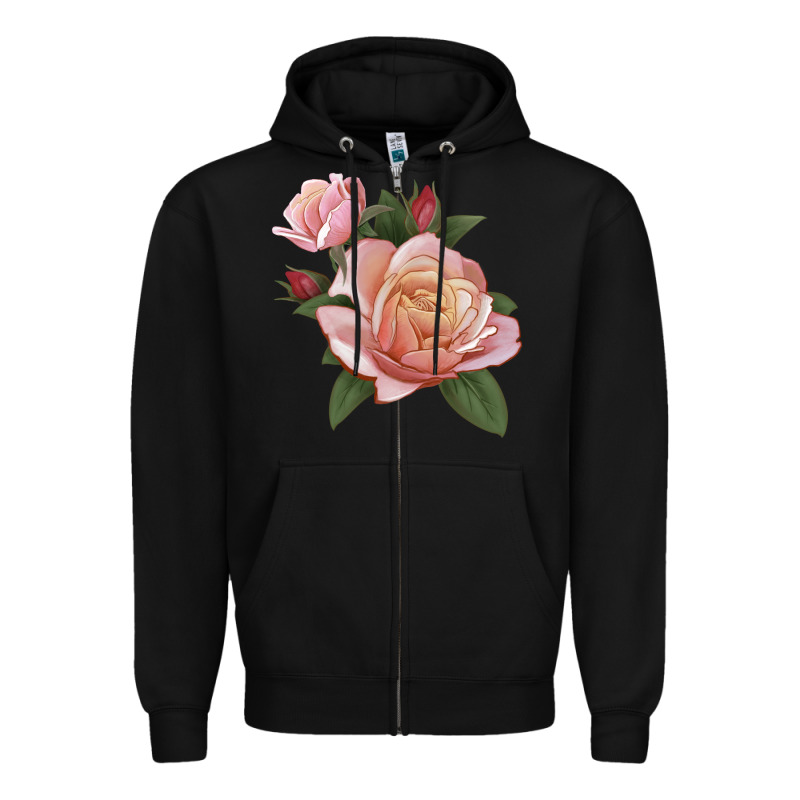 State Of Grace Rose Zipper Hoodie by LillyAllenDesigns | Teevron
