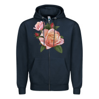 Navy State Of Grace Rose Zipper Hoodie - LillyAllenDesigns