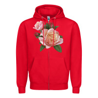 Red State Of Grace Rose Zipper Hoodie - LillyAllenDesigns