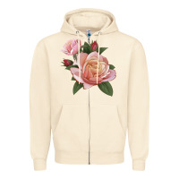 Sandshell State Of Grace Rose Zipper Hoodie - LillyAllenDesigns