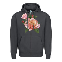 Smoke State Of Grace Rose Zipper Hoodie - LillyAllenDesigns