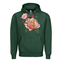 Sports Green State Of Grace Rose Zipper Hoodie - LillyAllenDesigns