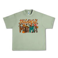 Oil Green thankful mama longhorn Urban Heavy Tee - RacoonDesign