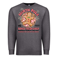 Charcoal Heather north pole baked fresh daily Premium Sweatshirt - MaliasSmallBusiness