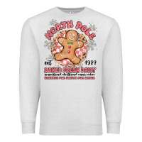 Oatmeal Heather north pole baked fresh daily Premium Sweatshirt - MaliasSmallBusiness