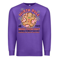 Purple north pole baked fresh daily Premium Sweatshirt - MaliasSmallBusiness