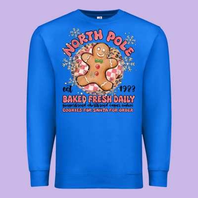 North Pole Baked Fresh Daily Premium Sweatshirt Designed By Maliassmallbusiness