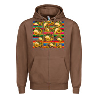 Chestnut tacos and sunflowers with serape leopard background Zipper Hoodie - BarkalooDesign