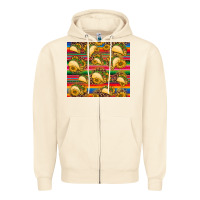 Sandshell tacos and sunflowers with serape leopard background Zipper Hoodie - BarkalooDesign