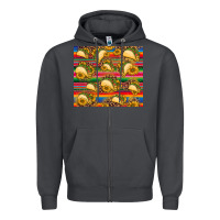 Smoke tacos and sunflowers with serape leopard background Zipper Hoodie - BarkalooDesign