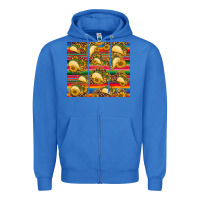 True Royal tacos and sunflowers with serape leopard background Zipper Hoodie - BarkalooDesign