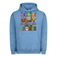 Pigment Pebble Blue Halloween with My Gnomes Urban Hoodie - texasbilliewilder