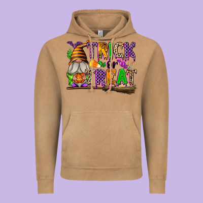 Trick Or Treat Vintage Hoodie Designed By Texasbilliewilder