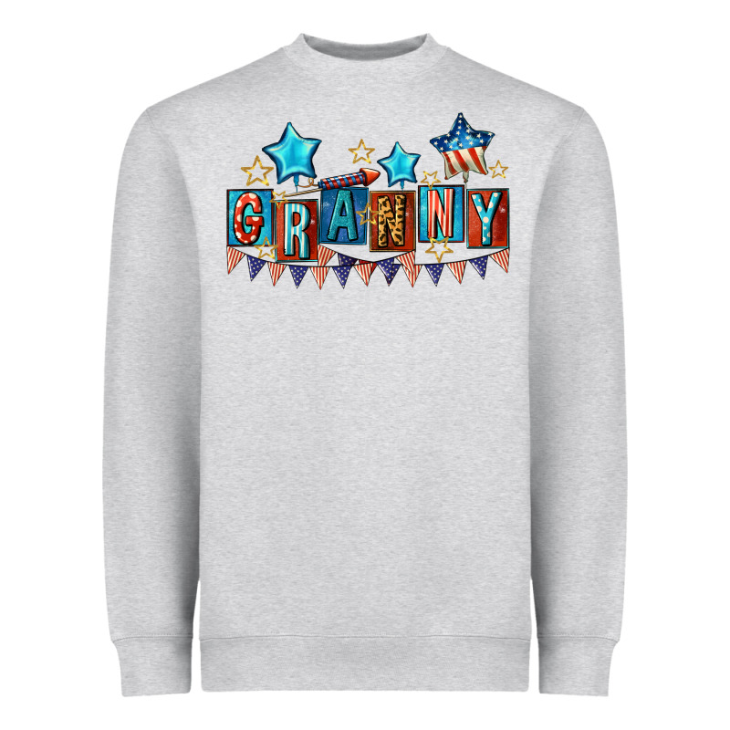 American Granny 4th Of July Heavyweight Sweatshirt by CowGirlArtShop | Teevron