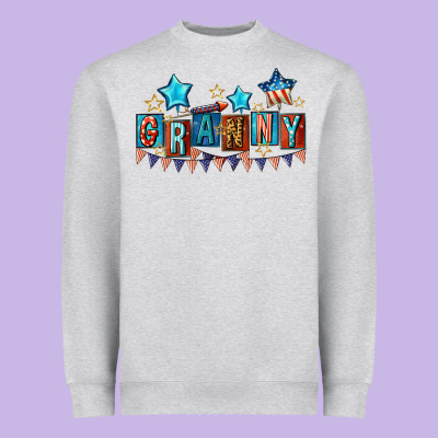 American Granny 4th Of July Heavyweight Sweatshirt Designed By Cowgirlartshop