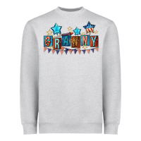 Heather Grey American Granny 4th of july Heavyweight Sweatshirt - CowGirlArtShop