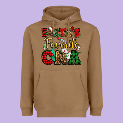 Santas Favorite Cna Christmas Heavyweight Hoodie Designed By Nancycooperartshop