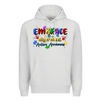 Dove Grey embrace differences Premium Hoodie - Artiststas