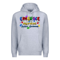 Heather Grey embrace differences Premium Hoodie - Artiststas