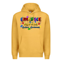 Mustard embrace differences Premium Hoodie - Artiststas