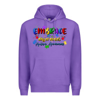 Purple embrace differences Premium Hoodie - Artiststas