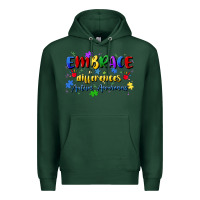 Sports Green embrace differences Premium Hoodie - Artiststas