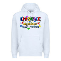 White embrace differences Premium Hoodie - Artiststas
