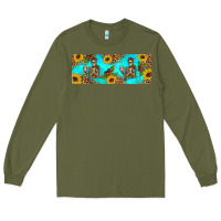 Army Green skeleton coffee and coffee plants 11 oz Long Sleeve Tee - Artiststas