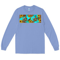 Colony Blue skeleton coffee and coffee plants 11 oz Long Sleeve Tee - Artiststas