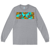 Heather Grey skeleton coffee and coffee plants 11 oz Long Sleeve Tee - Artiststas