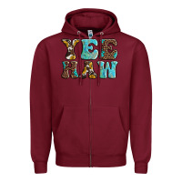 Burgundy western sunflowers turquoise leopard yee haw Zipper Hoodie - BarkalooDesign