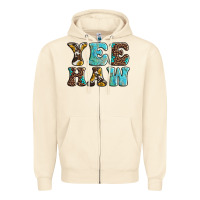 Sandshell western sunflowers turquoise leopard yee haw Zipper Hoodie - BarkalooDesign