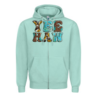 Seafoam western sunflowers turquoise leopard yee haw Zipper Hoodie - BarkalooDesign