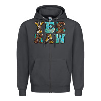 Smoke western sunflowers turquoise leopard yee haw Zipper Hoodie - BarkalooDesign