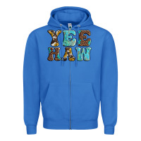 True Royal western sunflowers turquoise leopard yee haw Zipper Hoodie - BarkalooDesign