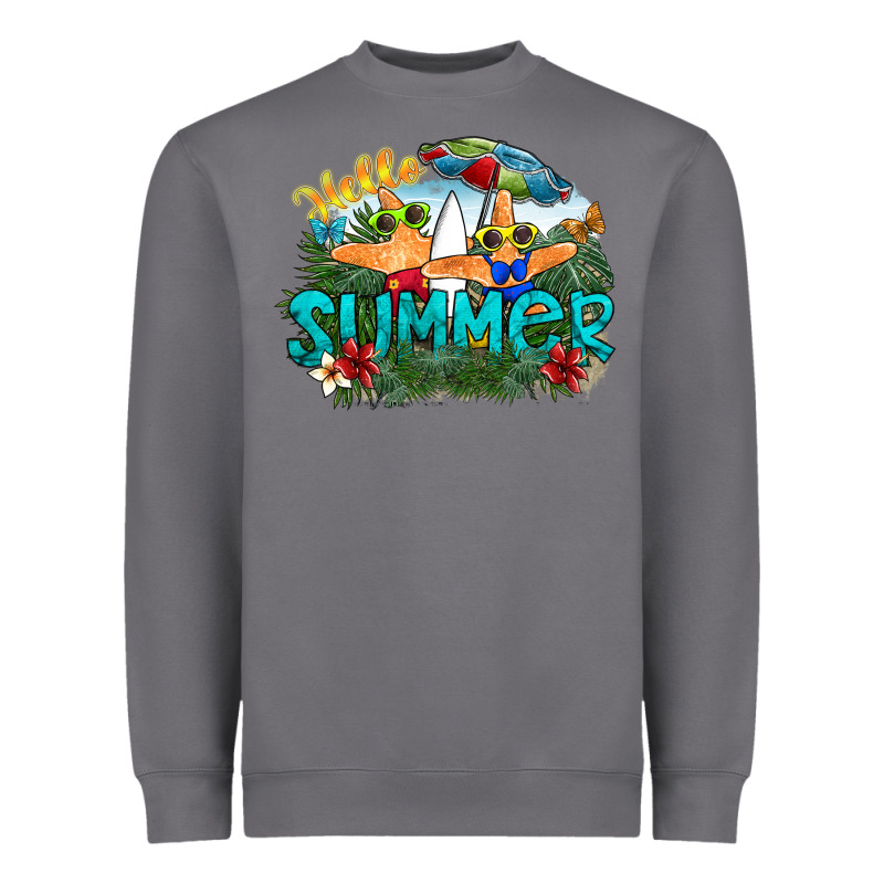 Hello Summer Heavyweight Sweatshirt by SublimationCraftShop | Teevron