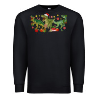 Black christmas dinosaurs Premium Sweatshirt - MaliasSmallBusiness